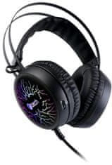 C-Tech Astro (GHS-16), alkalmi játék headset, LED, 7 színű háttérvilágítással