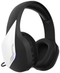 Zalman játék headset mikrofonnal vezeték nélküli HPS700W 50mm-es hangszórókkal,USB, 3.5mm-es jack csatlakozó, akár 12 órát is kibír, fehér-fekete színű