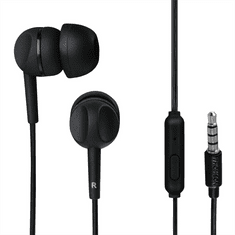 Thomson fejhallgató mikrofonnal EAR3005, szilikon fülhallgató, fekete