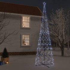 shumee kúp alakú karácsonyfa 3000 hideg fehér LED-del 230 x 800 cm