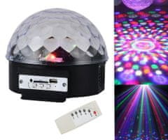 aptel Disco LED RGB projektor és MP3 lejátszó 18W + távirányító