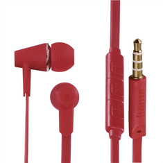 Hama fejhallgató mikrofonnal Joy, fülhallgató, hangerőszabályzó, piros színű