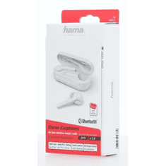 Hama Bluetooth fülhallgató Spirit Go, vezeték nélküli, töltő tok, fehér