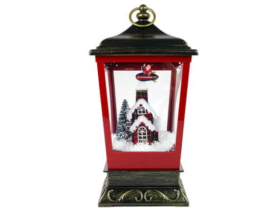 Lean-toys Karácsonyi lámpás fények hópehely piros &amp; fekete