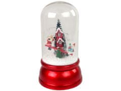 Lean-toys Karácsonyi kupola dekoráció hó Mikulás piros