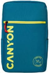 Canyon CSZ-02 hátizsák 15.6" laptophoz, 20x25x40cm, 20L, kézipoggyász, sötétzöld színben
