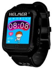 Helmer LK 707 gyermekóra GPS lokátorral/ érintőképernyővel/ IP54/ micro SIM/ kompatibilis Android és iOS rendszerrel/ fekete színű
