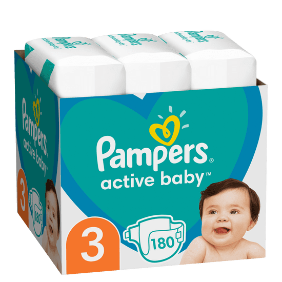 Pampers Active Baby pelenka, méret: 3 (6-10kg), 180 db