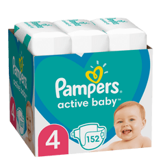 Pampers Active Baby pelenka, méret: 4 (9-14kg), 152 db
