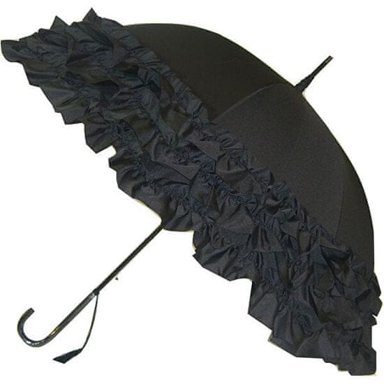 Blooming Brollies Hölgyek botló esernyő Black Trip le Frill BC3FBL