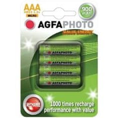 Agfaphoto újratölthető NiMH akkumulátorok AAA, 1.2V 900mAh, 4db