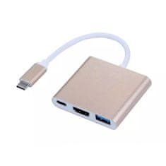 Northix USB Type C adapter HDMI-hez / USB 3.0 - Gold 