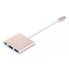 Northix USB Type C adapter HDMI-hez / USB 3.0 - Gold 