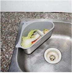 Northix Polc vízelvezető nyílásokkal mosogatóhoz - szürke