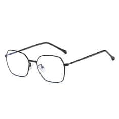 Northix Anti Blue Light szemüveg, kerek - fekete 