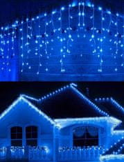 Foxter DAH200 karácsonyi fényfüggöny FLASH 200 LED, IP44, 30W kék 8 m