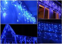 Foxter DAH200 karácsonyi fényfüggöny FLASH 200 LED, IP44, 30W kék 8 m
