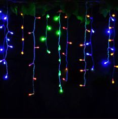 Foxter DAH200 karácsonyi fényfüggöny FLASH 200 LED, IP44, 30W többszínű 8 m