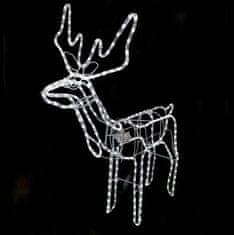 Foxter karácsonyi LED rénszarvas mozgó fejjel, 130 cm hideg fehér
