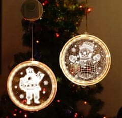 Foxter 3D LED karácsonyi dekoráció tapadókoronggal 16 cm