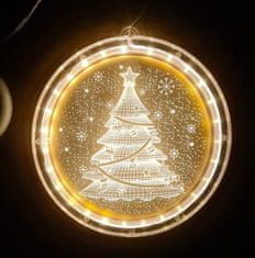 Foxter 3D LED karácsonyi dekoráció tapadókoronggal 16 cm