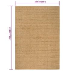shumee négyszögletes természetes juta szőnyeg 160 x 230 cm