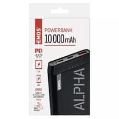 EMOS Powerbank AlphaQ2 20, 20000 mAh, 22,5 W, fekete