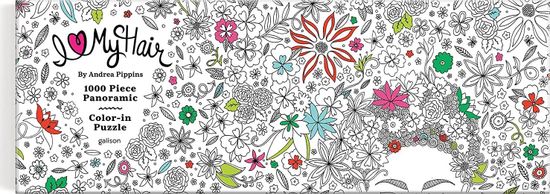 Galison Színező panoráma puzzle Andrea Pippins: Virágok a hajadban 1000 db