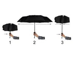 Malatec Összecsukható automata esernyő 108cm fekete