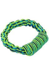 Kruuse Kutyajáték Bungee Gyűrű kék/zöld 16cm