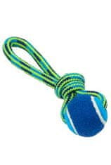 Kruuse Kutyajáték BUSTER Loop teniszlabdával kék/zöld 18cm