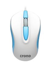 Crono CM642 - optikai egér, USB, kék + fehér