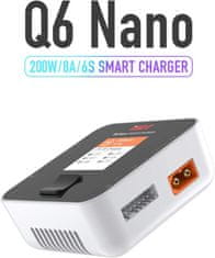 YUNIQUE GREEN-CLEAN ISDT Q6 Nano töltő egyensúly kisülés Lipo akkumulátorokhoz 8A 200W DC 2-6S Hobby Modell Hobby LCD LCD Digitális Li-Po Li-Hv Li-Ion Li-Fe NiMH Ni-Cd Pb