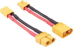 YUNIQUE GREEN-CLEAN 4db kábel adapterek XT30 - XT60 apa anya csatlakozó 16awg 5cm