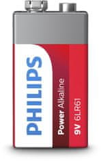 Takara Philips 6LR61P1B/10 Power Alkaline 9V 1 palackos akkumulátor