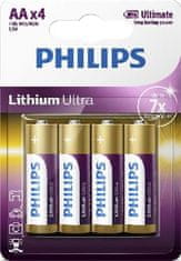PHILIPS FR6LB4A/10 Ultra AA lítium akkumulátorok 4db