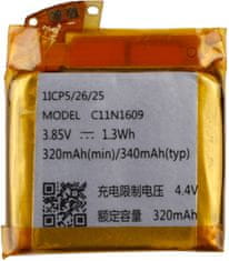 YUNIQUE GREEN-CLEAN Csereakkumulátor kompatibilis az ASUS ZenWatch 3 (WI503Q) Smartwatch C11N1609 szerszámkészlettel