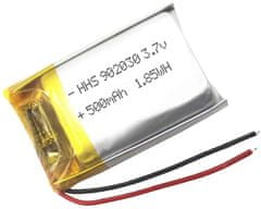 1 darab 902030 újratölthető lipo akkumulátor (3.7V, 500mAh Lipo) hordozható telefon videó MP3 MP4 LED fény GPS
