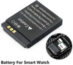 YUNIQUE GREEN-CLEAN Smart Watch akkumulátor, LQ-S1 3.7V 380mAh újratölthető LI-Ion POLYMER intelligens óra akkumulátor DZ09 1db
