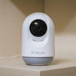 Tellur WiFi intelligens kamera, forgatható és dönthető, 3 MP, UltraHD, fehér