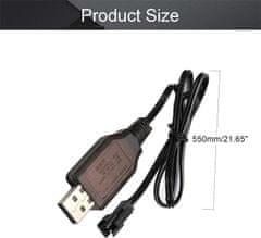 YUNIQUE GREEN-CLEAN 1 darabos USB töltőkábel SM-2P 250mAh kimeneti RC autó 6V Ni-Mh akkumulátorokhoz