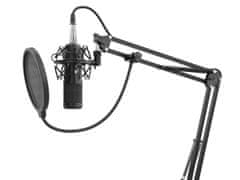 Genesis Radium 300 streaming mikrofon, XLR, kardioid polarizáció, hajlékony kar, pop-szűrő