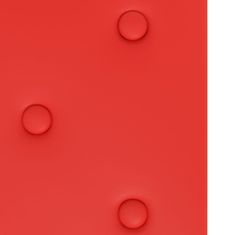 Greatstore 12 db piros műbőr fali panel 60 x 30 cm 2,16 m²