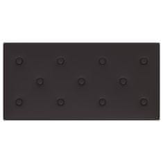 shumee 12 db fekete műbőr fali panel 60 x 30 cm 2,16 m²