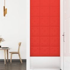 Greatstore 12 db piros műbőr fali panel 30 x 30 cm 1,08 m²