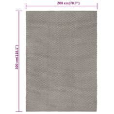 shumee négyszögletes természetes pamut szőnyeg 200x300 cm