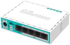 Mikrotik RouterBOARD RB750r2 hEX lite/ 850 MHz/ 64 MB RAM/ 5x LAN/ Router OS L4/ műanyag borítással és tápegységgel együtt