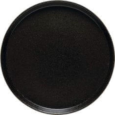 Costa Nova Sekély tányér, Notos 23,8 cm, fekete, megemelt perem, 6x
