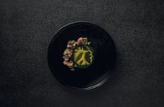 Costa Nova Sekély tányér, Laguna 18 cm, fekete, megemelt perem, 2x