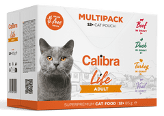 Calibra Cat Life pouch Adult Multipack 12×85 g